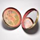 Handmade Rajasthani Art Brass and Glass Round Box for Decor