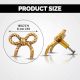 6 Pieces Handmade Gold Vintage Aluminium Bow Cabinet Knobs