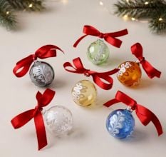Handcrafted Multicolor Glass Christmas Ornament For Home Decor