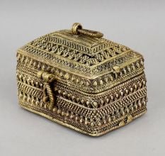 Handcrafted Brass Vintage Jewelry Box Decorative Storage Chest