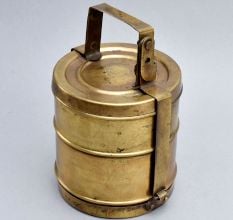 North Indian Handcrafted Brass Tiffin Box for Collection