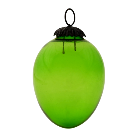 Green Decorative Avocado Shaped Glass Christmas Hanging Ornament