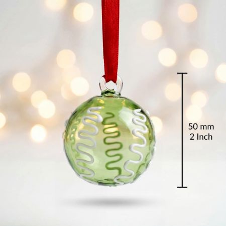 12 Pieces Multicolor Handcrafted Glass Christmas Ball Ornaments