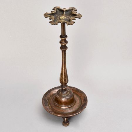Beautiful Vintage Brass Oil Lamp for Prayer Room