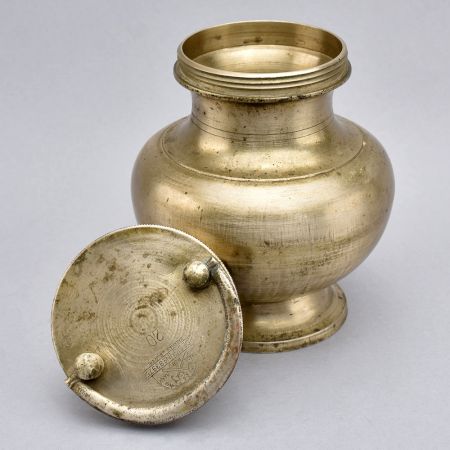 Handmade Brass Holy Ganga Jali Water Pot for Prayer Room