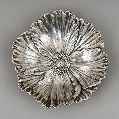 Handcrafted Silver Gianmaria Buccellati Flower Dish