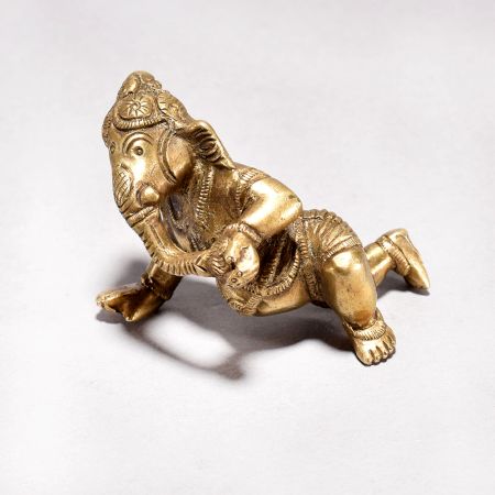 Handmade Vintage Brass Statue of Lord Ganesha for Prayer Room