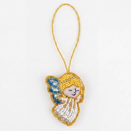 Handmade Beaded Angel Bag Charm