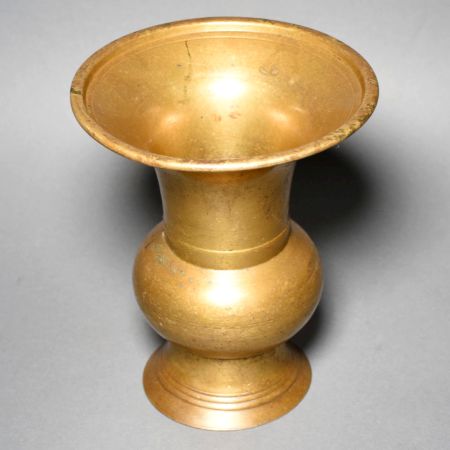 Vintage Handcrafted Brass Kolambi with Rounded Body