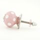 Pink Polka Dotted Small Ceramic Cabinet Knobs