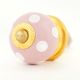 Pink Polka Dotted Small Ceramic Cabinet Knobs