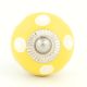Yellow Dotted Small Ceramic Cabinet Knobs