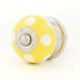 Yellow Dotted Small Ceramic Cabinet Knobs