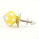 Yellow Dotted Small Ceramic Cabinet Knobs