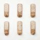 6 Pieces Designer Wooden Adhesive Wall Hooks With Geometric Patterns