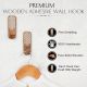 6 Pieces Wooden Decorative Adhesive Wall Key And Towel Holder