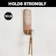 6 Pieces Wooden Decorative Adhesive Wall Key And Towel Holder