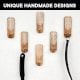 6 Pieces Wooden Decorative Adhesive Wall Key And Towel Holder