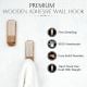6 Pieces Handmade Wooden Decorative Adhesive Wall Hooks