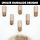 6 Pieces Handmade Wooden Decorative Adhesive Wall Hooks