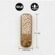 6 Pieces Brown And White Decorative Wooden Adhesive Wall Hooks
