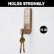 6 Pieces Wooden Handmade Brown And White Adhesive Wall Hooks