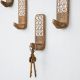 6 Pieces Handcrafted Wooden Adhesive Wall Hooks