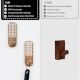 6 Pieces Handcrafted Wooden Adhesive Wall Hooks