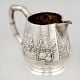 Vintage Anglo Indian Silver Creamer Jug with Village Scene Engraving