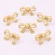 6 Pieces Brass Golden Bow Tie Living Room Cabinet Knobs