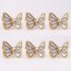 6 Pieces Mother of Pearl and Brass Butterfly Kitchen Cabinet Knob