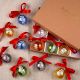 12 Pieces Handcrafted Multicolor Glass Christmas Ornament