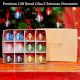 12 Pieces Handcrafted Multicolor Glass Christmas Ornament