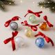 12 Pieces Handcrafted Multicolor Glass Christmas Ornament