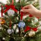 12 Pieces Handcrafted Multicolor Glass Christmas Ornament