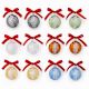 12 Pieces Handcrafted Multicolor Glass Christmas Ornament