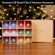 12 Pieces Multicolor Handcrafted Glass Christmas Ball Ornaments