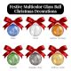 12 Pieces Multicolor Handcrafted Glass Christmas Ball Ornaments