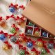 12 Pieces Multicolor Handmade Glass Christmas Ball Hanging Ornaments