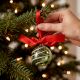 12 Pieces Multicolor Handmade Glass Christmas Ball Hanging Ornaments