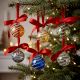 12 Pieces Multicolor Handmade Glass Christmas Ball Hanging Ornaments