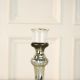 Vintage Silver Mercury Glass Taper Candle Holder