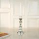 Vintage Silver Mercury Glass Taper Candle Holder