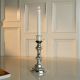 Vintage Silver Mercury Glass Taper Candle Holder