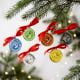 Handcrafted Multicolor Glass Donut Christmas Ornaments