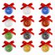Handcrafted Multicolor Glass Donut Christmas Ornaments
