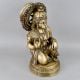 Brass Hanuman Ji Statue in Kneeling Blessing Pose
