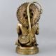 Brass Hanuman Ji Statue in Kneeling Blessing Pose