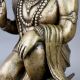 Brass Hanuman Ji Statue in Kneeling Blessing Pose