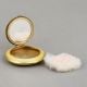 Guilloche Enamel Silver Compact Powder Case Pendant